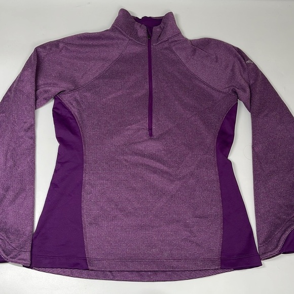 Columbia Women's Half Zip Long Sleeve Purple Pullover Sweatshirt Size Small S - Picture 1 of 7